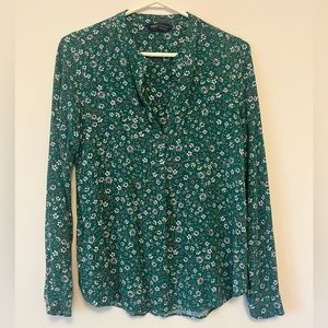 Marks and Spencer green floral blouse / shirt